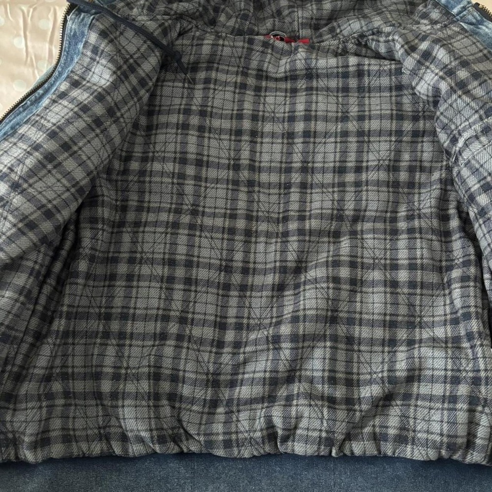 Supreme Blue Denim Zip-Up Hoodie - Picture 4 of 4